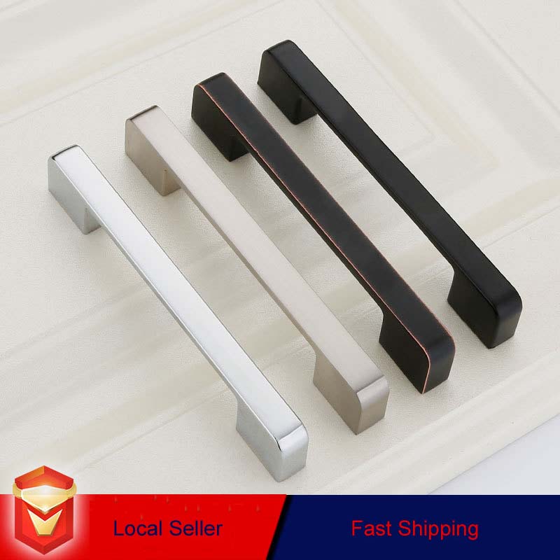 Zinc Kitchen Cabinet Handles Drawer Bar Handle Pull silver color hole to hole size 160mm