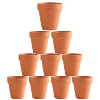 Thumbnail for 10x 6cm Flower Pot Pots Clay Ceramic Plant Drain Hole Succulent Cactus Nursery Planter