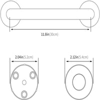 Thumbnail for 30cm Stainless Steel Handle for Shower Toilet Grab Bar Handle Bathroom Stairway Handrail Elderly Senior Assist