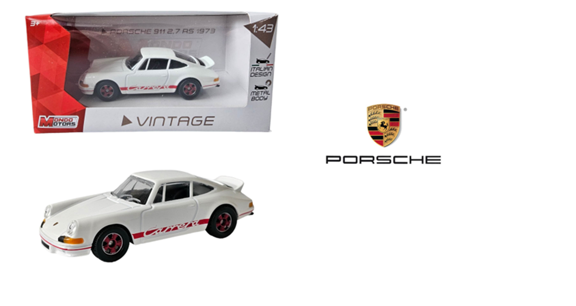 Mondo Motors Vintage Porsche 911 2,7 RS 1973 1:43 Die Cast Vehicle