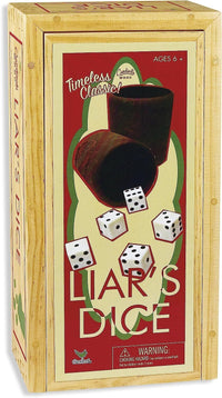 Thumbnail for Cardinal Games Liars Dice in Wood Box Retro Game