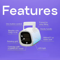 Thumbnail for Evapolar evaCHILL - Personal Portable Air Cooler and Humidifier, with USB Connectivity and LED Light, White