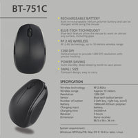 Thumbnail for Wireless Mouse For Computer Gaming Office Laptop 6 Buttons 11 Mode Light Effect