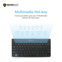 Thumbnail for PC Keyboard Ergonomic USB Interface Multimedia Hotkey for Notebook Labtop