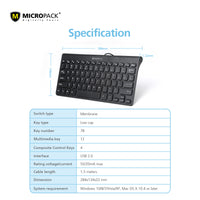 Thumbnail for PC Keyboard Ergonomic USB Interface Multimedia Hotkey for Notebook Labtop