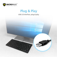 Thumbnail for PC Keyboard Ergonomic USB Interface Multimedia Hotkey for Notebook Labtop