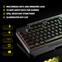 Thumbnail for Mouse Keyboard 2 In 1 Backlight Gaming Breathing Rainbow LED Combo for PC Laptop