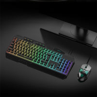 Thumbnail for Mouse Keyboard 2 In 1 Backlight Gaming Breathing Rainbow LED Combo for PC Laptop