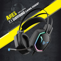 Thumbnail for 7.1 Surround RGB Gaming Headset Automatic Adjustment Headband Rainbow Light