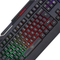 Thumbnail for Rainbow Backlit Gaming Keyboard 4-fn + Multimedia Key and Windows Lock USB 2.0