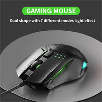 Thumbnail for PC Gaming Mouse LED Optical Sensors DPI 6 Buttons USB Wired For Computer Laptop