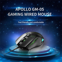 Thumbnail for PC Gaming Mouse LED Optical Sensors DPI 6 Buttons USB Wired For Computer Laptop