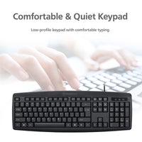 Thumbnail for Classic Desktop PC Laptop Wired Combination Mouse Keyboard Interface Black Sets
