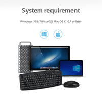 Thumbnail for Classic Desktop PC Laptop Wired Combination Mouse Keyboard Interface Black Sets