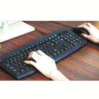 Thumbnail for Classic Desktop PC Laptop Wired Combination Mouse Keyboard Interface Black Sets