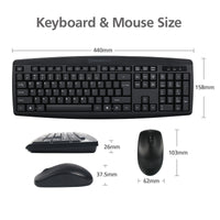 Thumbnail for Mouse Keyboard Desktop Computer PC Laptop Wired Combination Interface Black