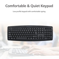 Thumbnail for Mouse Keyboard Desktop Computer PC Laptop Wired Combination Interface Black