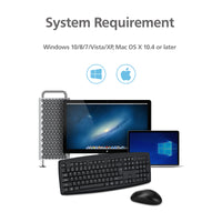 Thumbnail for Mouse Keyboard Desktop Computer PC Laptop Wired Combination Interface Black