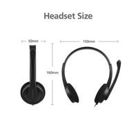 Thumbnail for 3.5mm Multi Device Stereo Headset Adjustable Headband Noiseless Volume Control