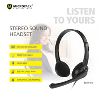 Thumbnail for 3.5mm Multi Device Stereo Headset Adjustable Headband Noiseless Volume Control