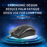 Thumbnail for Wired Optical Mouse USB 2.0 interface Plug and Play 1000 Resolution 3 Buttons AU