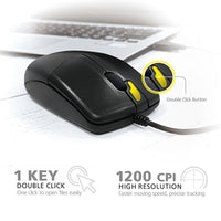 Thumbnail for Wired Optical Mouse Computer PC Laptop Mac USB 2.0 Plug and Play