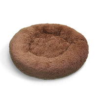 Thumbnail for Pet Dog Bed Bedding Warm Plush Round Soft Dog Nest Light Coffee  XL 100cm