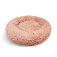 Thumbnail for Pet Dog Bedding Warm Plush Round Comfortable Nest Comfy Sleep kennel Pink M 70cm