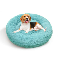 Thumbnail for Pet Dog Bedding Warm Plush Round Comfortable Nest Comfy Sleep kennel Green 100cm