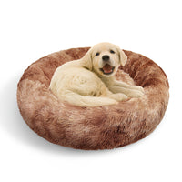 Thumbnail for Pawfriends Dog Cat Pet Calming Bed Warm Soft Plush Round Nest Comfy Sleeping Cave 120cm