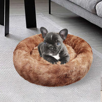 Thumbnail for Pawfriends Dog Cat Pet Calming Bed Warm Soft Plush Round Nest Comfy Sleeping Cave 120cm