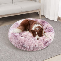 Thumbnail for Pawfriends Cat Dog Pet Calming Bed Warm Soft Plush Round Nest Comfy Sleeping Kennel Cave AU