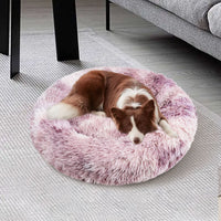 Thumbnail for Pawfriends Dog Pet Cat Calming Bed Beds Large Mat Comfy Puppy Fluffy Donut Cushion Plush 70