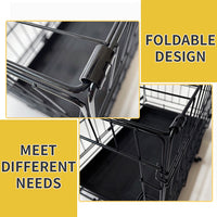 Thumbnail for 48 Inch Pet Dog Cage Kennel Metal Crate Enlarged Thickened Reinforced Pet Dog House