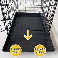 Thumbnail for 48 Inch Pet Dog Cage Kennel Metal Crate Enlarged Thickened Reinforced Pet Dog House