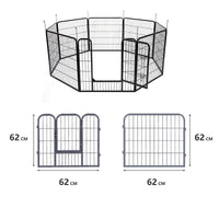 Thumbnail for 8 Panel Pet Dog Playpen Puppy Exercise Cage Enclosure Fence Foldable Play Pen L