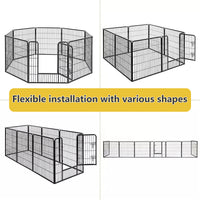 Thumbnail for 8 Panel Pet Dog Playpen Puppy Exercise Cage Enclosure Fence Foldable Play Pen L