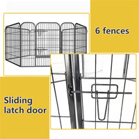 Thumbnail for 8 Panel Pet Dog Playpen Puppy Exercise Cage Enclosure Fence Foldable Play Pen L