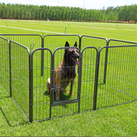Thumbnail for 8 Panel Pet Dog Playpen Puppy Exercise Cage Enclosure Fence Foldable Play Pen L