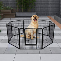 Thumbnail for 8 Panel Pet Dog Playpen Puppy Exercise Cage Enclosure Fence Foldable Play Pen L