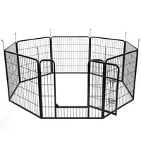 Thumbnail for 8 Panel Pet Dog Playpen Puppy Exercise Cage Enclosure Fence Foldable Play Pen L