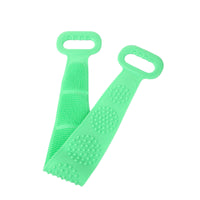 Thumbnail for A+Living Silicone Exfoliating Back Scrub Strap for Body Shower Green 60cm