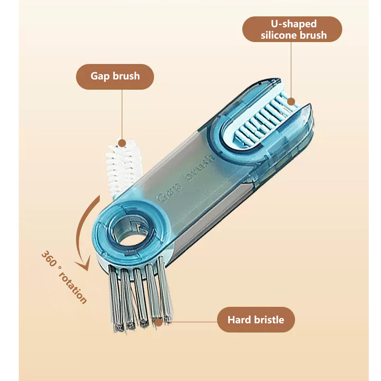 Cleanix Multi-purpose Cup Cleaning Brush Three-in-one Gap Cup Brush Cleaning Tool