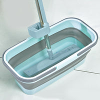 Thumbnail for Cleanix Silicone Folding Bucket Household Mop Outdoor Portable Plastic Bucket Grey Blue