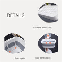 Thumbnail for Cleanix Silicone Folding Bucket Household Mop Outdoor Portable Plastic Bucket Grey White