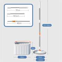 Thumbnail for Cleanix Clean Sewage Separation Mop Rotary Hand-Wash-Free Flat Suction Orange white