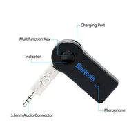 Thumbnail for Mobax Car Bluetooth Wireless Transmitter Receiver Audio Adapter 3.5mm Speaker