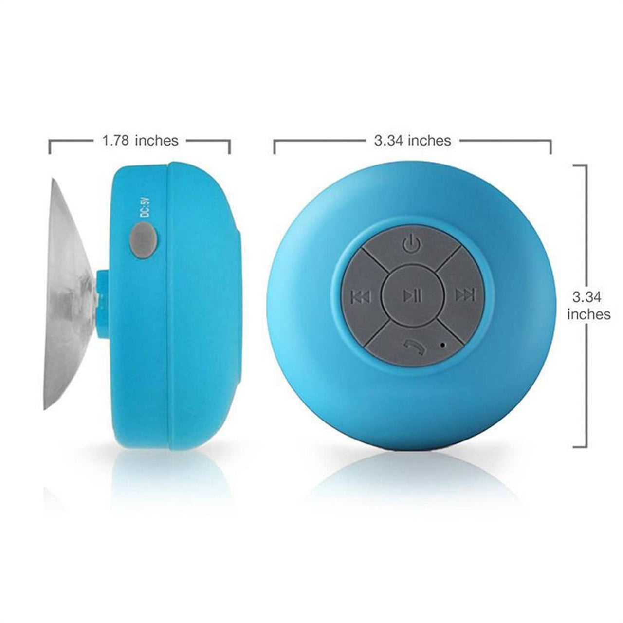 Mobax Mini Portable Large Suction Cup Bluetooth Speaker Stereo Music Outdoor Black