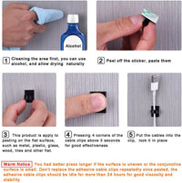 Thumbnail for A+Living Adhesive Wiring Clip Tachograph Car Wire Tie Fixer Drop Clamp Cord Cable Holder