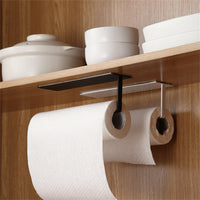 Thumbnail for Cookingstuff Iron Kitchen Paper Cabinet Hanging Rack Roll Shelf Hole Free Wall Mounted